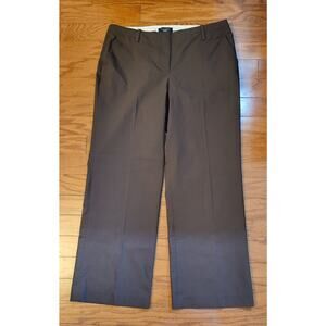 Talbots Womens Size 14 Heritage Wide Leg Pants Brown Career Business Work
